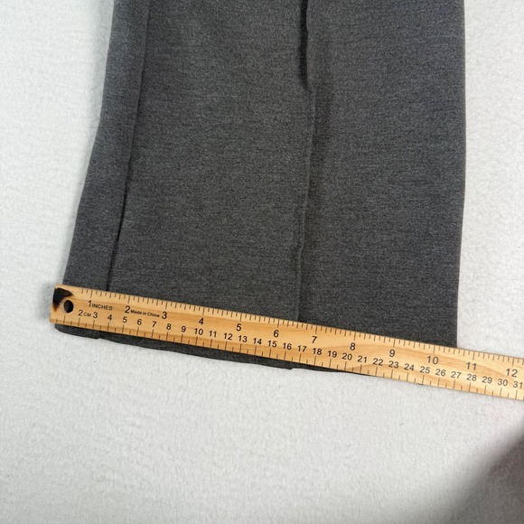 Quince Grey Wide Leg Flare Pants Stretch Knit Comfort Size M Womens Career - Picture 6 of 8